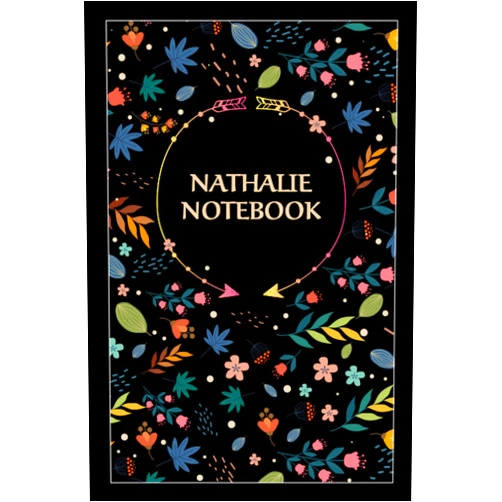 Deluxe Publishing Nathalie Notebook: Floral Journal Gift for Nathalie, 100 Lined pages, Timeline, 6