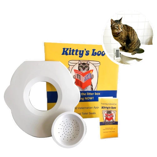 Kitty's Loo Cat Toilet Training Kit by Kitty's Loo - Original Cat Trainer Seat - USA Made - Durable and Reusable