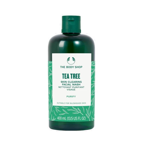 The Body Shop Tea Tree Skin Clearing Facial Wash - Purifying For Blemished Skin - Vegan - 13.5 Fl Oz