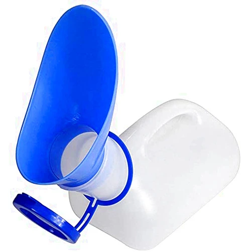 Momowoa Unisex Potty Urinal for Car, Toliet Urinal for Men and Women, Bedpans Pee Bottle, with a Lid and Funnel, Mobile Toilet Plastic Portable Urinal for Camping Travel