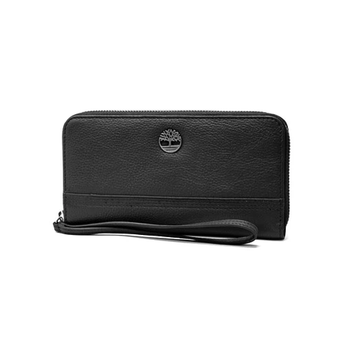 Timberland Women's Leather RFID Zip Around Wallet Clutch with Wristlet Strap