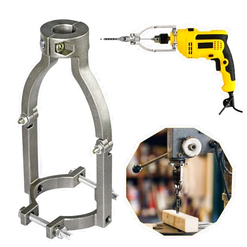 Suteng Square Hole Drill Bit Adapter for Drill Machine Accessory, Easy Installation and Disassembly, Mortising Attachment for Drill Press, Woodworking Mortise Machine, Tenon Drill Bits Fixing Bracket.