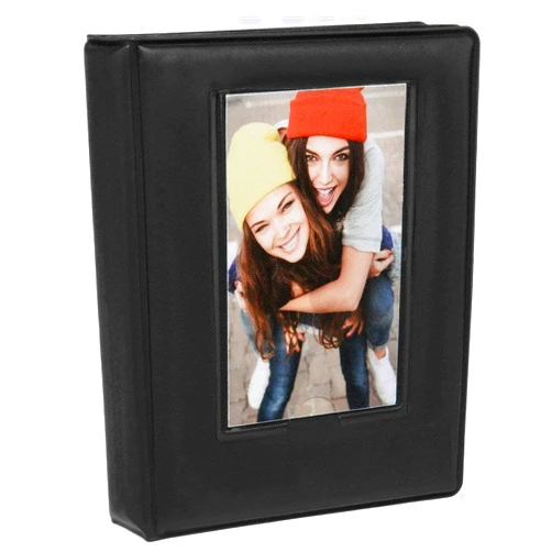 Zink 2x3 Photo Album 64-Pocket Mini Photo Album w/ Transparent Window Cover for 2”x3” ZINK Zero Ink Photo Paper Compatible with Kodak, Lifeprint, Polaroid, HP, Canon, Fujifilm 2x3