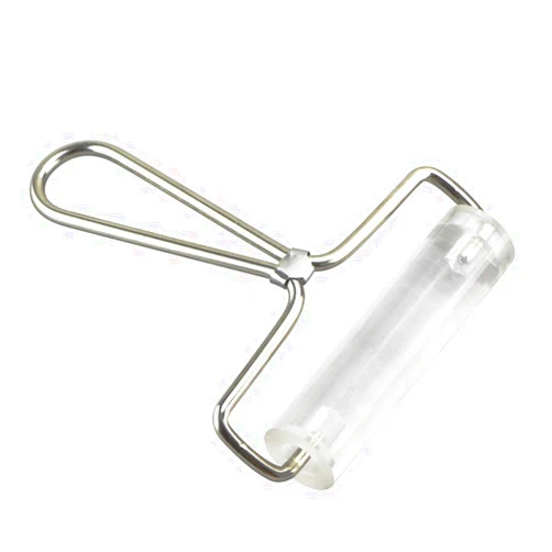 CcHuDE Clear Non Stick Acrylic Clay Roller Clay Rolling Pin with Steel Handle Polymer Clay Sculpture Tools