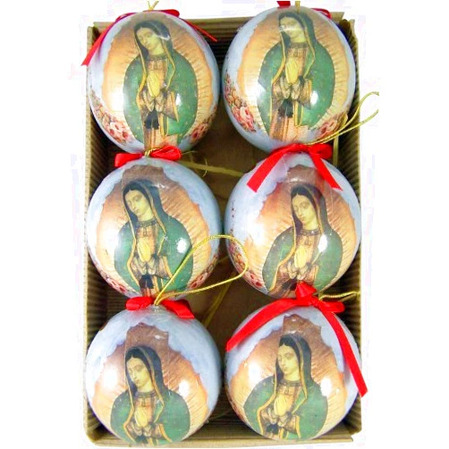Honbeanify hum OL Our Lady of Guadalupe with Roses 3-inch Decoupage Christmas Ornament