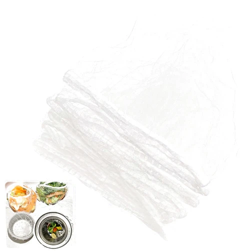 Bilkeru 100 PCS Kitchen Sink Strainer Bags Disposable Anti-Clogging Elastic Filter Bags Sink Strainer Mesh Bags Fits Most Sizes of Sink Strainer, Collecting Kitchen Food Waste Garbage