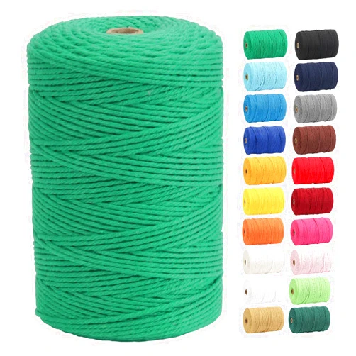 Daofary Macrame Cord,DAOFARY 3mm x 328 Yards (About 300m) 100% Natural Cotton Macrame Rope Twine String Cord for DIY Crafts Knitting Hangers Christmas Wedding Décor