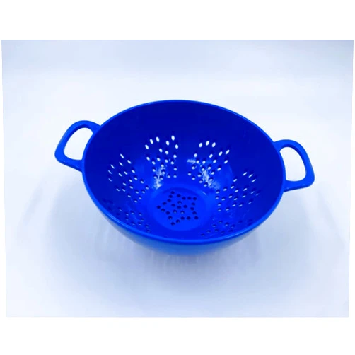 ASEANAO Heavy Duty 6 Inch Mini Food Colander with Double Handles for Fruit Vegetable BPA Free (Blue)