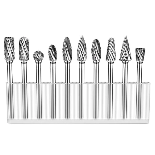 ATourer Tungsten Carbide Burr Rotary File Rasp Cutting Burrs 1/8 Shank 1/4 Head Metal Wood Grinding Engraving Polishing (Carbide Burr Double Cut)