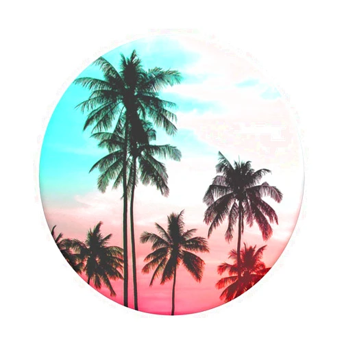 PopSockets Phone Grip with Expanding Kickstand, Plant Pattern PopGrip - Tropical Sunset