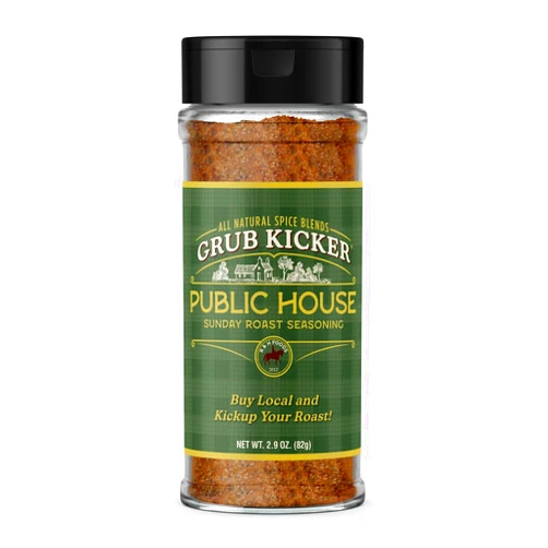 Grub Kicker Public House Sunday Roast Seasoning - 2.9 oz Bottle - Prime Rib, Pot Roast, and Beef Tenderloin Spice Rub - Perfect for Slow Cooker Meals and Savory Dishes