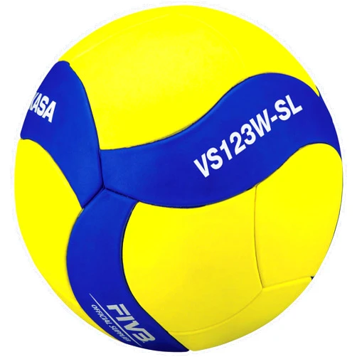 Mikasa VS123WSL Size 5 Official Super Lightweight Training Volleyball, Yellow/Blue