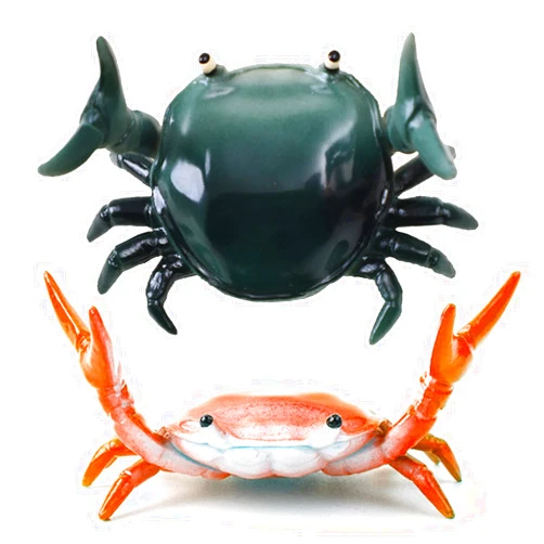 Petoor Crab Pen Holder, Weightlifting Crabs Penholder Japanese Creative Stationery, Pencil Holder for Desk Decoration Pen Stand Gifts Blackish Green