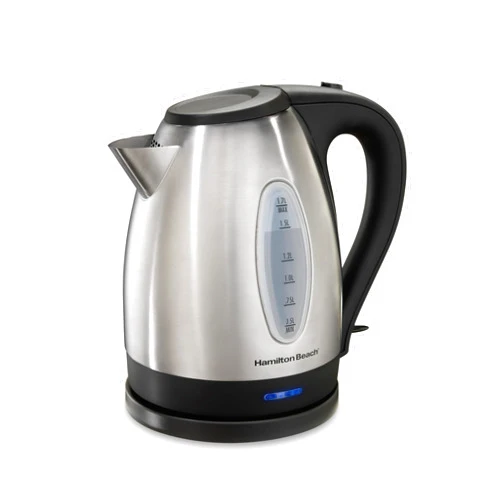 Hamilton Beach Electric Tea Kettle, Water Boiler & Heater, 1.7 Liter, Cordless Serving, 1500 Watts for Fast Boiling, Auto-Shutoff and Boil-Dry Protection, Stainless Steel (40880)