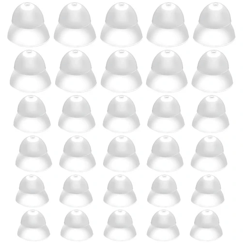 Tondiamo 30 Pcs Dome Hearing Aid Silicone Hearing Aid Domes Hearing Aid Power Medium Power Small Close Ear Tips Hearing Direct Large Power for Hearing Resound Accessories(White)