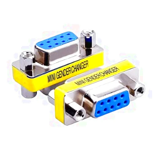 LIANSHU DB9Pin Female to Female Gender Changer (Mini DB9Pin Female to Female Couplers Adapter) (100Pack Gender Changer)
