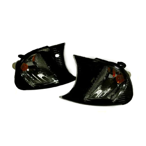 REVi MotorWerks Euro Style Smoke Lens Screw-ON Type Corner Signal Lights by DEPO for 2002-2003 BMW E46 2DR Coupe & 2002-2006 M3