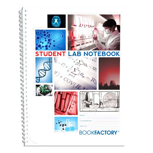 BookFactory Student Lab Notebook/Laboratory Notebook - 50 Pages (8.5