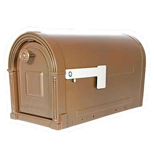 ARCHITECTURAL MAILBOXES Gibraltar Mailboxes Garrison Large Capacity Galvanized Steel Venetian Bronze, Post-Mount Mailbox, GM160VBEC