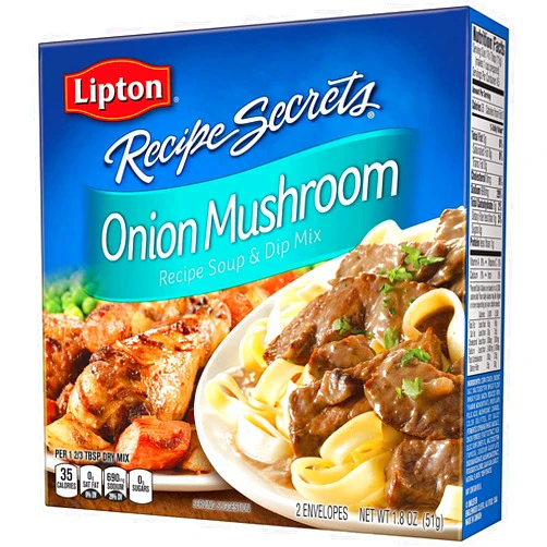 SOUP SECRETS Lipton Recipe Soup and Dip Mix For a Delicious Meal Onion Mushroom Great With Your Favorite Recipes, Dip or Soup Mix 1.8 oz