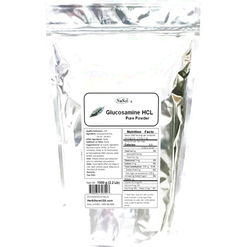 NuSci 100% Pure Glucosamine HCl Powder for Joint Health (1000 Grams (2.2 lb))