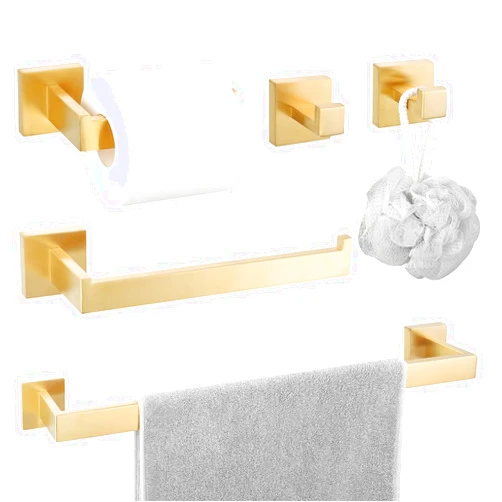 Taucent Gold Bathroom Hardware Accessories Set 5 Pieces,23.6
