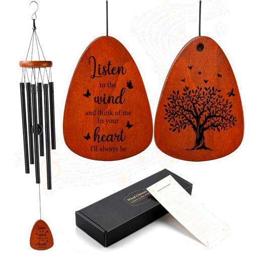 PRSTENLY 26 Inch Memorial Wind Chimes for Loss of Loved One, Sympathy Gift Wind Chimes for Loss of Father Mother Son, Daughter, Friends, Sister, Bereavement Remembrance Gift in Memory of Loved One