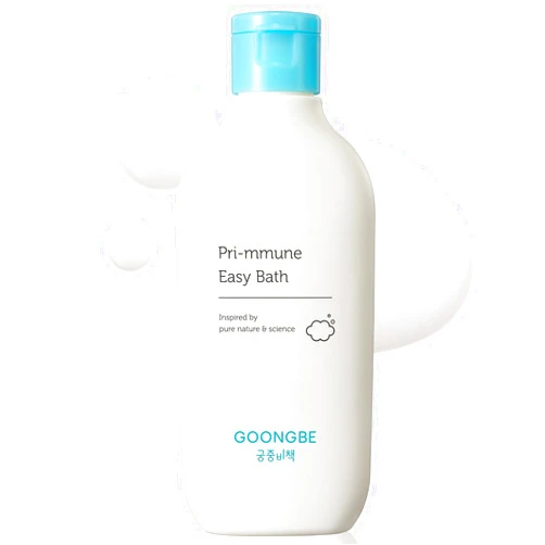 GOONGBE Pri-mmune Easy Bath - Korean Baby Body Wash - Hypoallergenic Mild Bubble Bath Time for Newborns Babies - Moisturizes & Soothes - Weakly Acidic, 6.75 fl.oz.