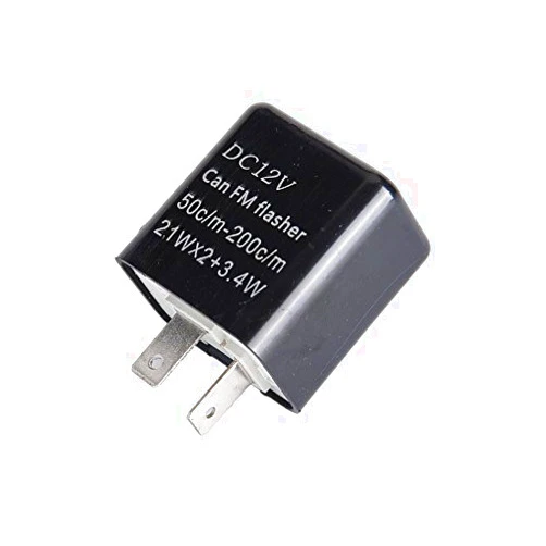 AMFRNE 12V Speed Adjustable 2 Pin Direct Replacement Compatible LED Electronic Flasher Relay fix CAR and Motorcycle Turn Signal & Hazard Warn Hyper Flash Relay