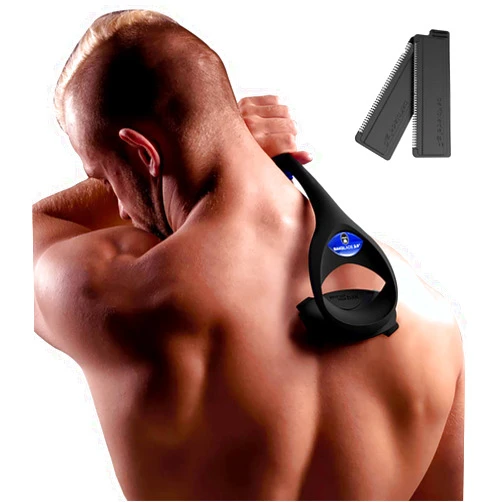 baKblade 2.0 Back Shavers for Men: The DIY Back Hair Shaver for Men with Safety Blade Technology & Ergonomic Handle, Wet or Dry Shaving (Extra Blades Included)