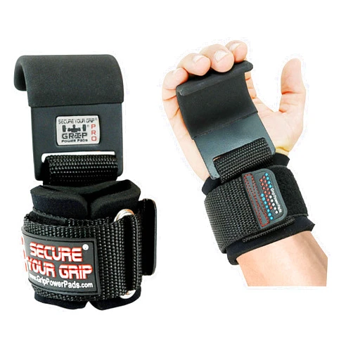 Grip Power Pads Weight Lifting Hooks Heavy Duty Lifting Wrist Straps Pull Ups Deadlift Straps Power Lifting Grips Padded Workout Straps for Weightlifting Gym Gloves for Men & Women Premium Workout Equipment