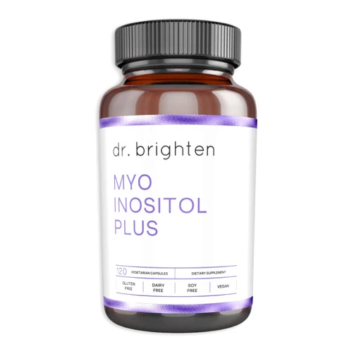 Dr. Brighten Myoinositol Plus - Doctor Formulated Ratio of Myo- and D-Chiro-Inositol to Support PCOS Symptoms, Hormone Balance, Healthy Ovarian Function, and Regular Menstrual Cycles