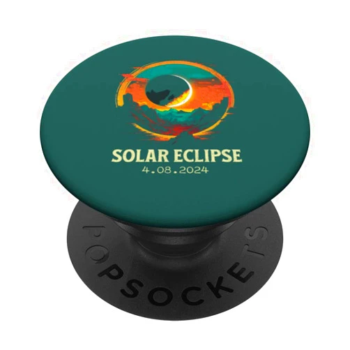 Total Solar Eclipse 04.08.2024 Space Lover Total Solar Eclipse 04.08.2024 Space Retro Boys Girls Kids PopSockets Swappable PopGrip