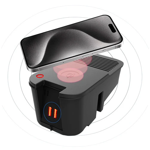 KUCOK [2024 Upgraded] Volvo Wireless Phone Charger, Compatible with Volvo XC90/ XC60/ S90/ S60/ V90/ V60, Center Console Volvo Accessories Charging Pad Mat