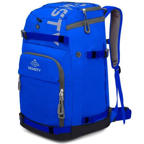 SEMSTY Ski Boot Bag, 55L Waterproof Ski and Snowboard Boots Travel Backpack for Skis, Snowboard, Ski Helmet, & Accessories