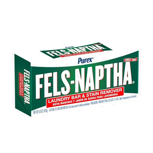 Fels Naptha Laundry Soap Bar & Stain Remover - Pack of 2, 5.0 Oz per bar