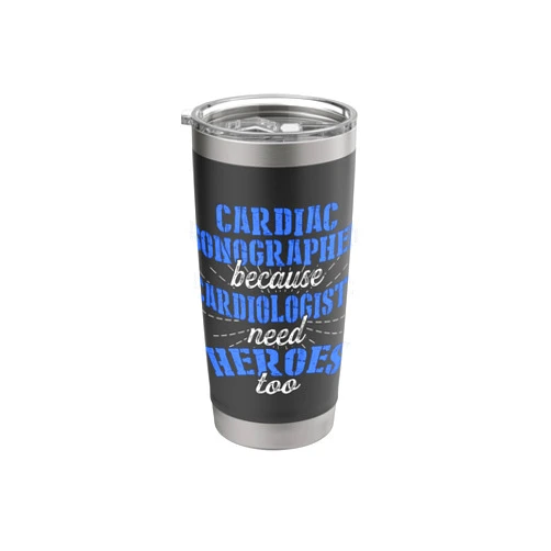 Ultrasound Technologist Echocardiographer Gifts Cardiac Sonographer Echo Tech Cardiologist RDCS Stainless Steel Insulated Tumbler
