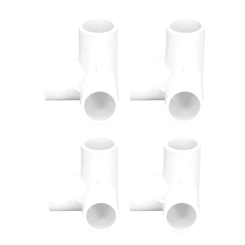 Eujgoov PVC Plastic Right Angle Tee Corner Connector 20mm Inner Diameter, 10PCS 3 Way Pipe Fittings, for Water Pipes, Furniture, Greenhouse Pipe Joints and Tent Connections (White)
