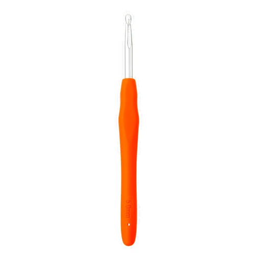 Loops & Threads Ergonomic Aluminum Crochet Hook by Loops & Threads - H / 5 mm Ergonomic Grip Handles for Arthritic Hands - 1 Pack