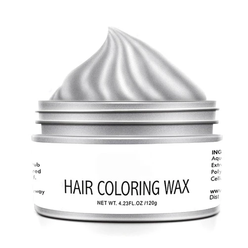 Rosarden Grey Hair Color Wax, Temporary Silver Gray Hair Wax, Instant Hairstyle Grey Hair Dye, Washable Hair Styling Cream, Easy To Color Silver Gray Hair Dye For Party, Cosplay, Nightclub, Halloween