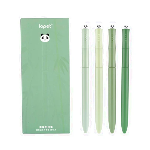 Jisomin Creative cute Ballpoint Pens Quick Dry Black Ink Fine Point Smooth Writing for Journaling Note Taking, Cute Office School Supplies Gifts for Women Men, Pack of 4pcs