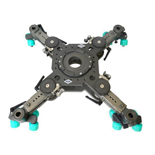 HUPROPHO Camera Quad Dolly Film Camera Doorway Dolly with Bazooka,Other Heavy Camera Setup,Agility Versatility and Speed (Turtle Base（4legs）)