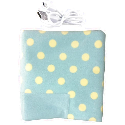 MDSD USB Heating Blanket - Portable Energy-Saving Thermal Blanket Household - Multifunction Soft Comfortable Electric Blanket - Electric Heating Shawl Electric Flannel Blankets-Blue