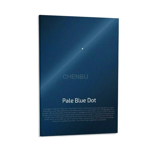 Generic Carl Sagan The Pale Blue Dot, Astronomy Motivational Minimalist Art Poster 1 Canvas Painting Posters And Prints Wall Art for Living Room Bedroom Decor 12x18inch(30x45cm)
