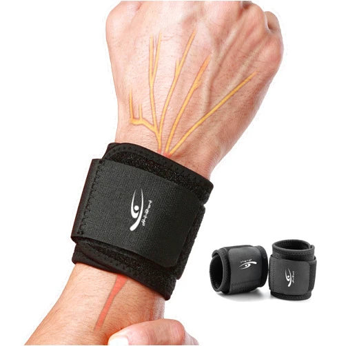 HiRui Wrist Compression Strap Wrist Brace Wrist Band Wrist Support for Fitness, Weight Lifting, Tendonitis, Carpal Tunnel Arthritis, Wrist Pain Relief, Wrist Wraps for Men Women, Adjustable (2 PCS)