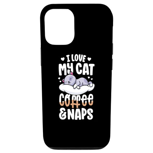 Cat Nap by Joy Haus iPhone 12/12 Pro Nap Time Shirt I Love My Cat Coffee And Naps Cute Kawaii Case