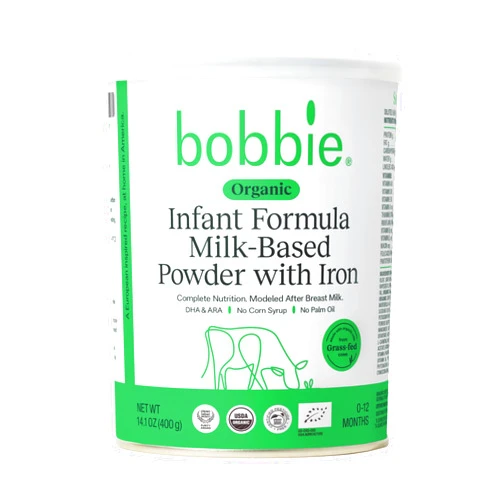 Bobbie Organic Infant Formula, Milk Based Powder with Iron, DHA and Vitamin D, Modeled After Breast Milk, Organic Baby Formula for Newborn to 12 Months Old Infant, 14.1 oz, 1 Pack