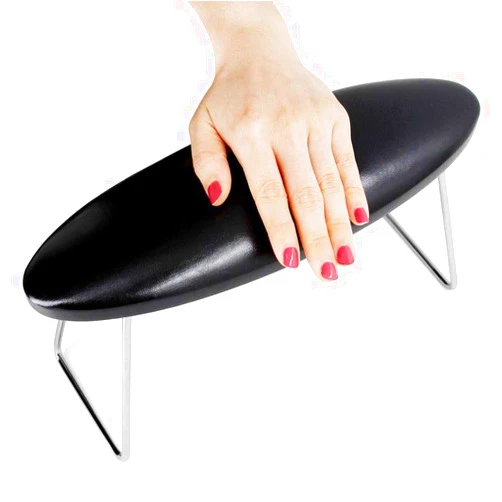 AmodeWorld Nail Arm Rest, Microfiber Leather Manicure Hand Pillow, for All Brands Nail Dryer Lamp and Nail Technician Salon Use (Black)