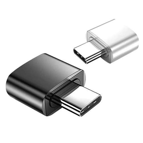 Mepsies USB C to USB Adapter (Pack of 2), USB C OTG Adapter, Type C to USB-A Converter, Compatible with MacBook, Type-C Phones, Tablets and More, Black and Silver