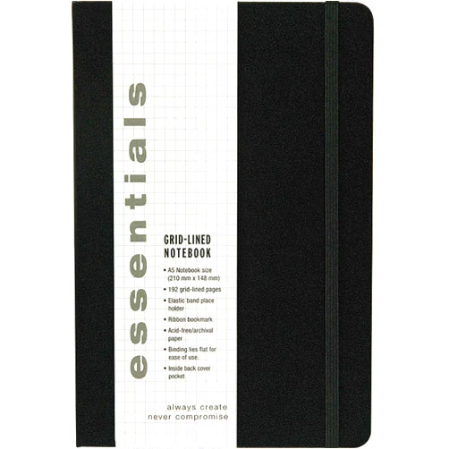 By Peter Pauper Press Inc. (Author) Essentials Grid-lined Notebook, Large, A5 Size (Journal, Diary)